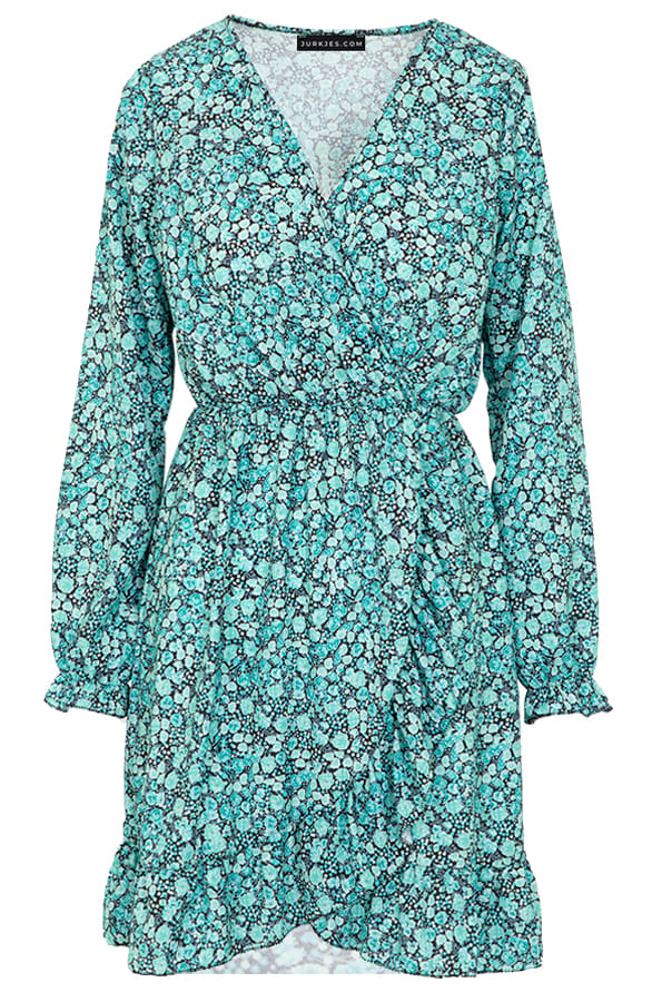 Flower Overslag Jurk Mint – shoparchief, foto 1