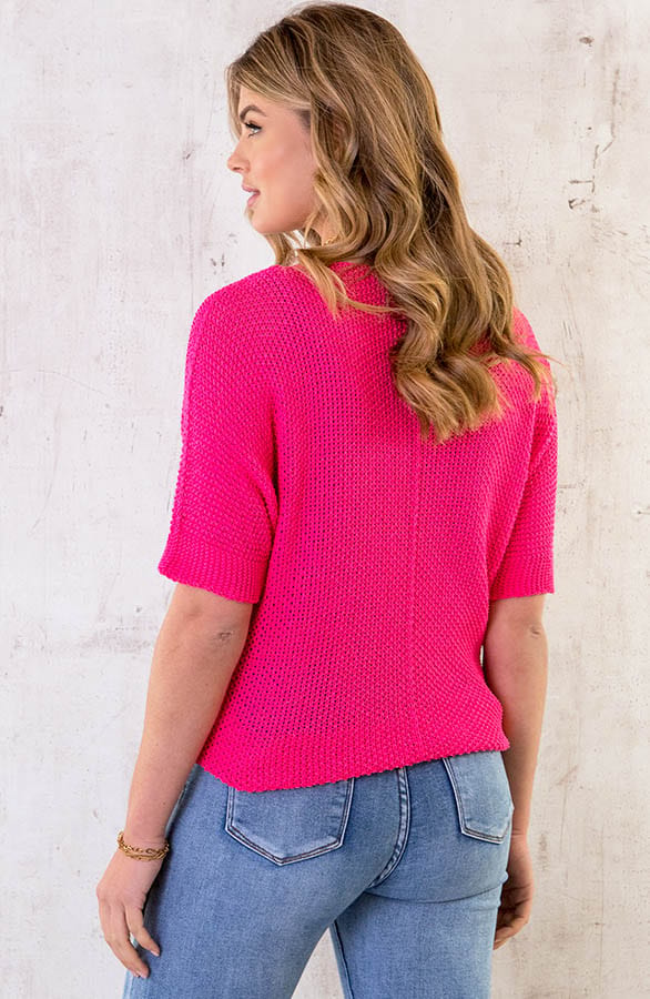 Gehaakte Top Fuchsia – shoparchief, foto 4