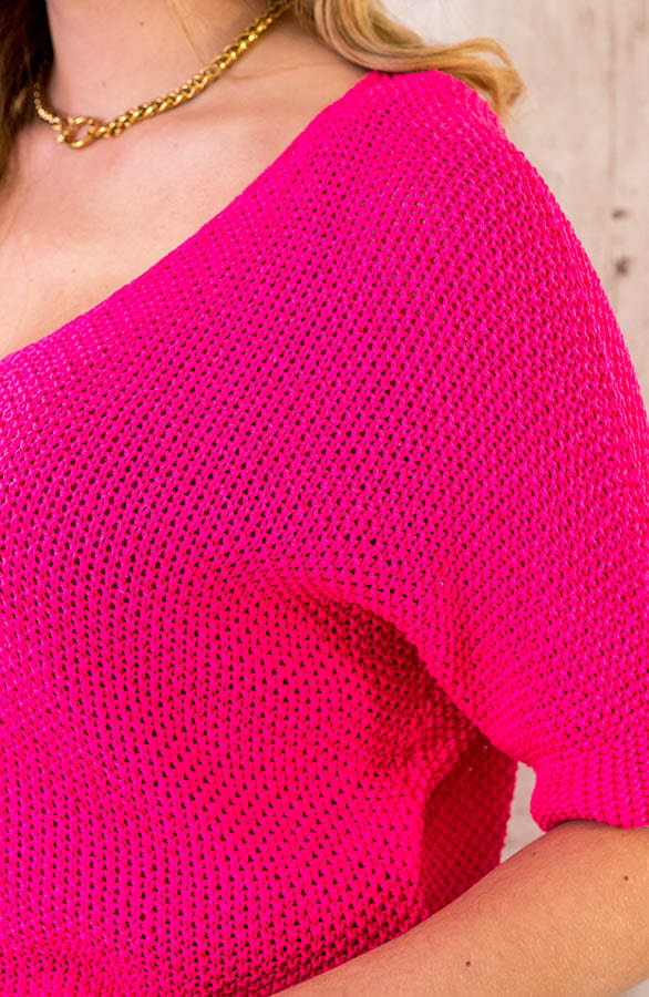 Gehaakte Top Fuchsia – shoparchief, foto 5
