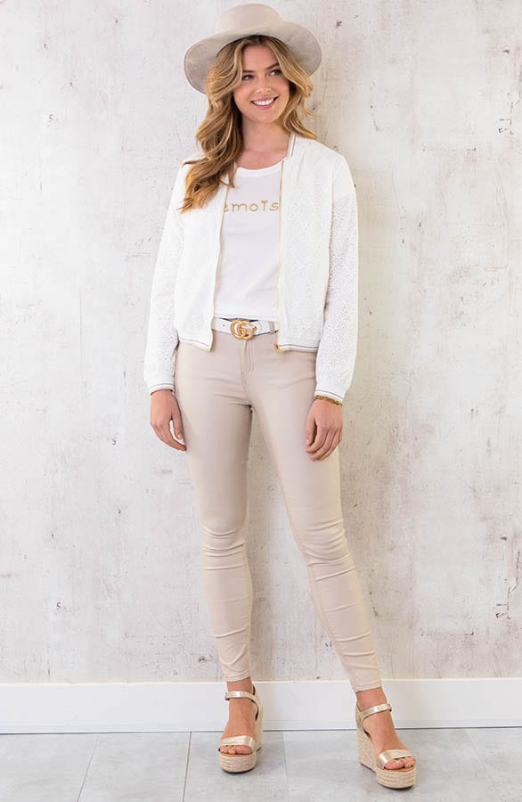 Kanten Bomberjacket Ecru – shoparchief, foto 5