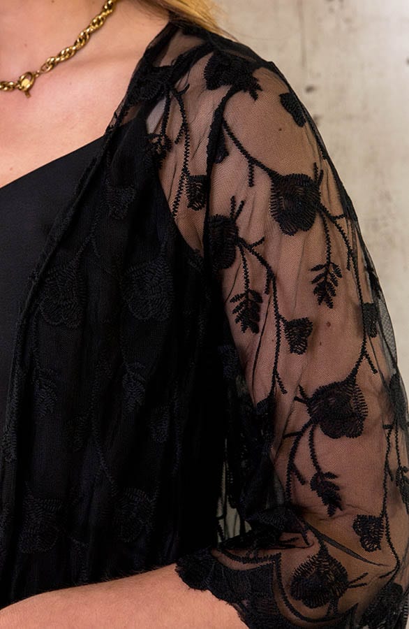 Kimono Bladeren Zwart – shoparchief, foto 4