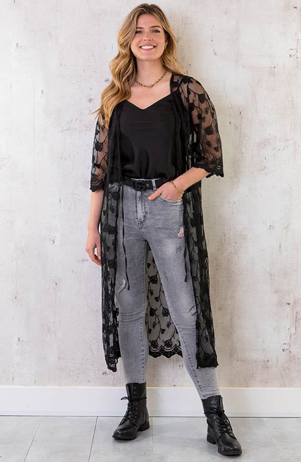Skinny High Waisted Jeans Grijs – shoparchief, foto 9