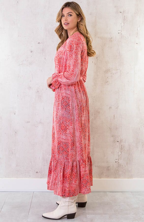 Kimono Print Roze Rood – shoparchief, foto 3
