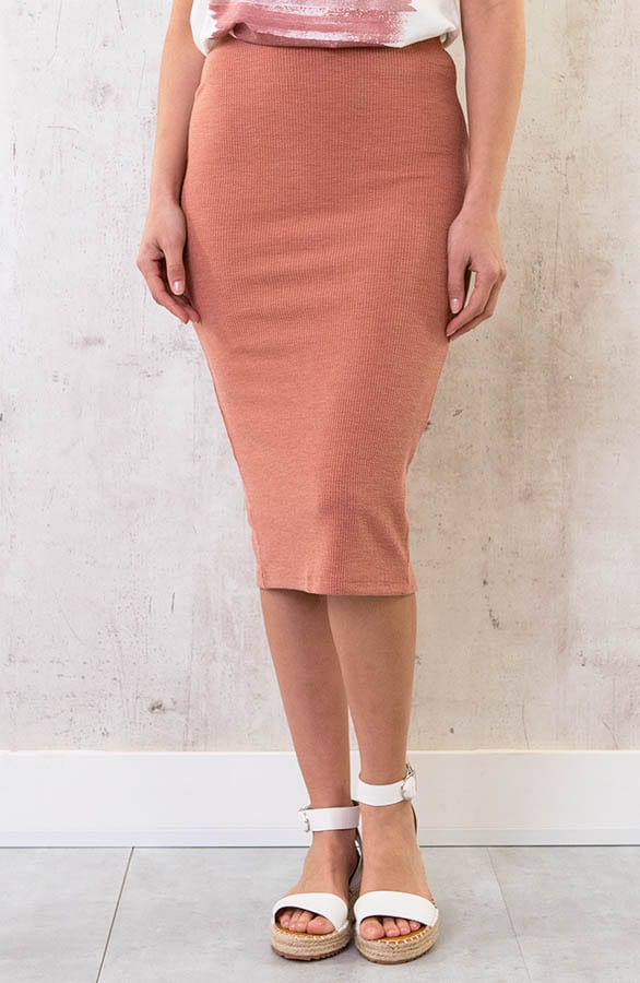 Kokerrok Rib Stretch Dust Roze – shoparchief, foto 1
