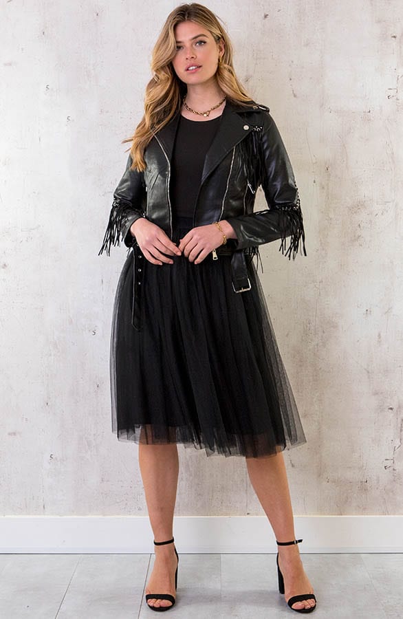 Leather Fringe Jacket – shoparchief, foto 3