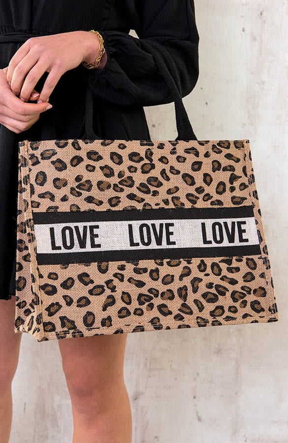 Leopard Jute Shopper – shoparchief, foto 2