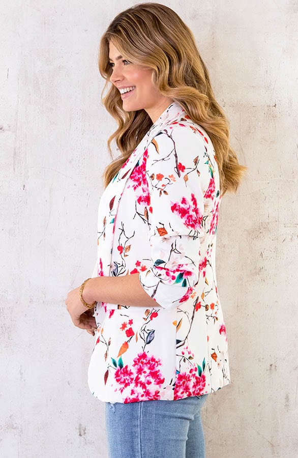 Limited Blazer Bloemenprint Ecru – shoparchief, foto 3