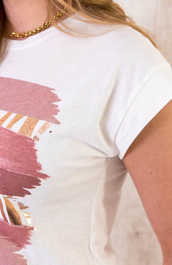 Metallic Zebra Top Roze – shoparchief, foto 5