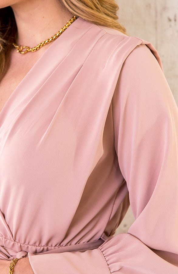 Midi Jurk Met Split Roze – shoparchief, foto 5