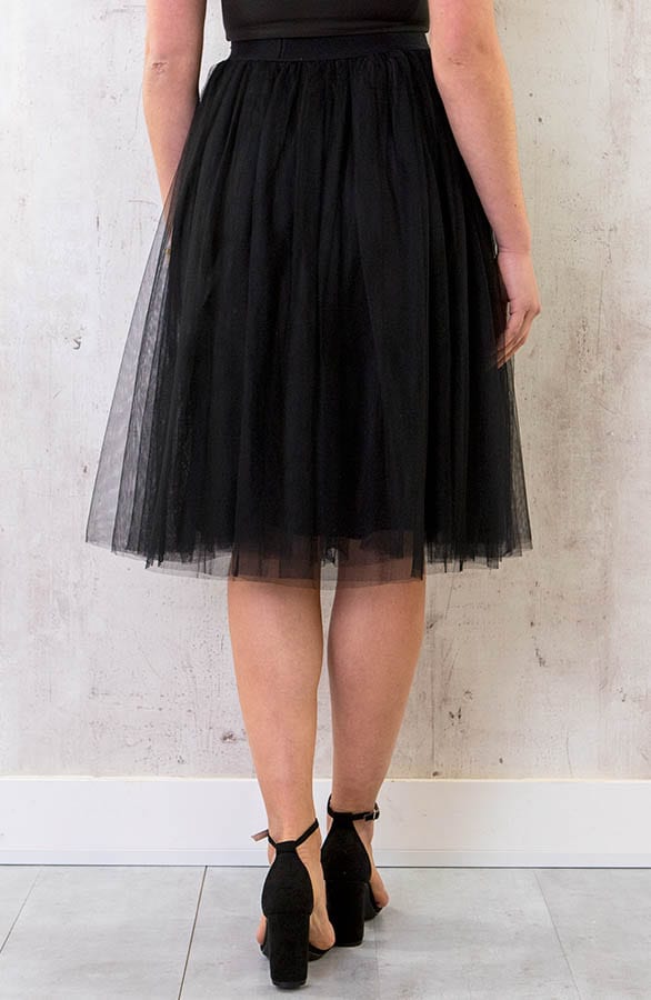 Midi Tule Rok Zwart – shoparchief, foto 3