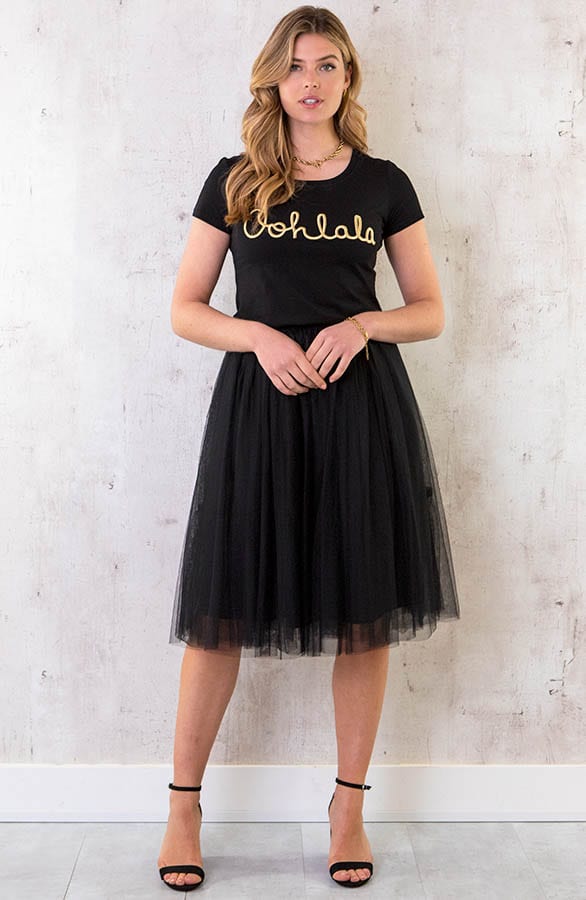 Midi Tule Rok Zwart – shoparchief, foto 4