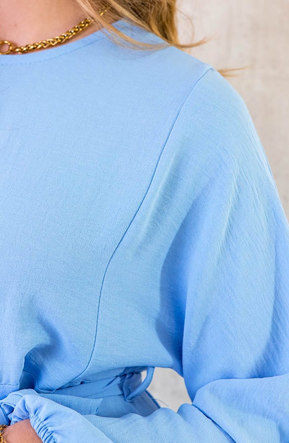 Plooien Jurk Babyblauw – shoparchief, foto 4