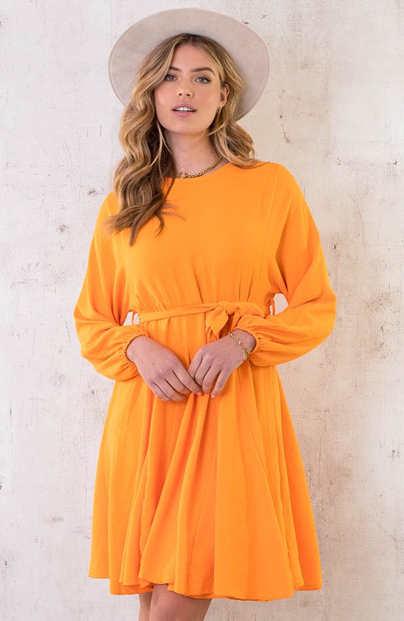 Falten Kleid Orange, Shoparchiv, Foto 2