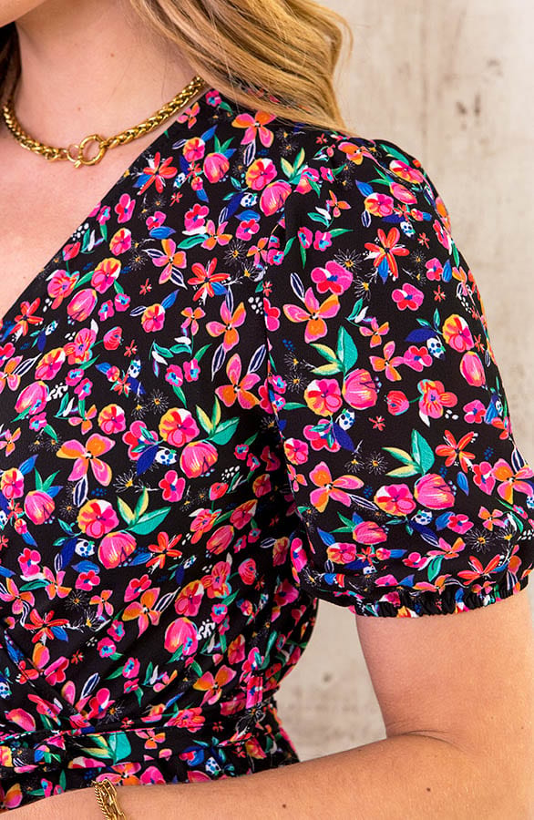 Pofmouwen Bloemen Jurk – shoparchief, foto 5