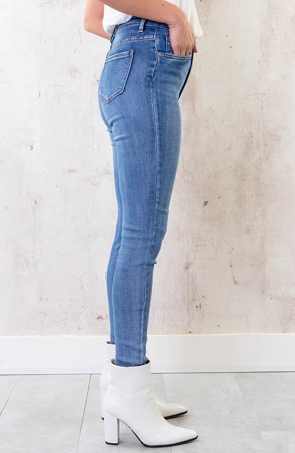 Skinny High Waist Jeans Regular Blue – shoparchief, foto 2