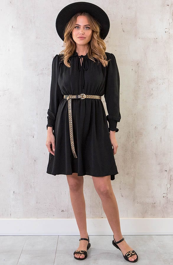 Smocked Schulter Kleid Schwarz, Shoparchiv, Foto 6
