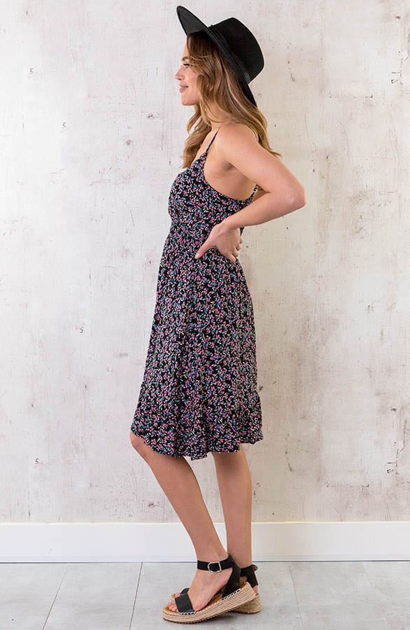 Spaghetti Jurk Print Zwart – shoparchief, foto 3