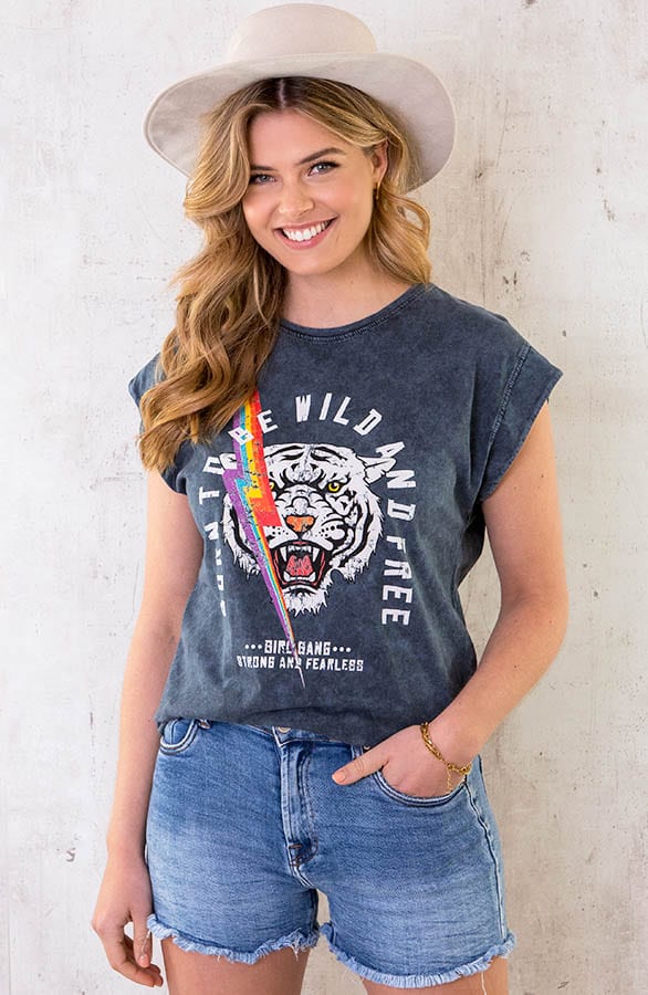 Stone Wash Tiger Top Rainbow – shoparchief, foto 1