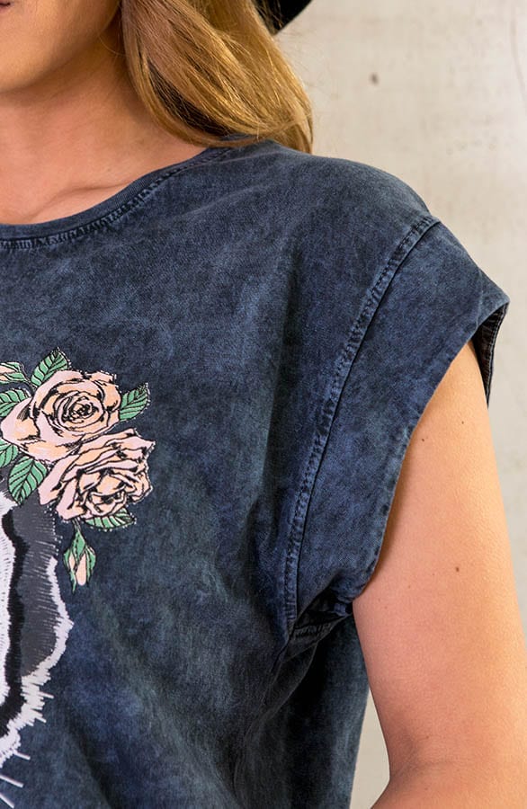 Stone Wash Tiger Top – shoparchief, foto 4