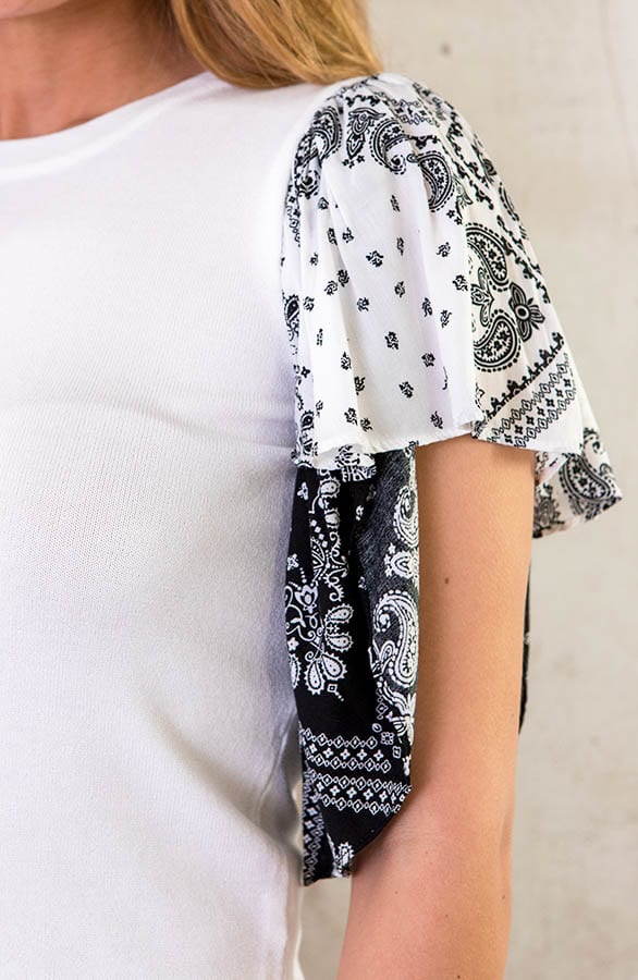 Bandana Print Top Weiß, Shoparchiv, Foto 4