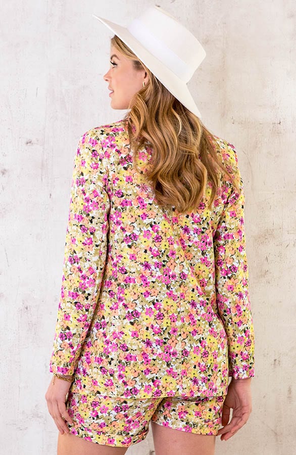 Bloemenprint Blazer Roze Groen – shoparchief, foto 4