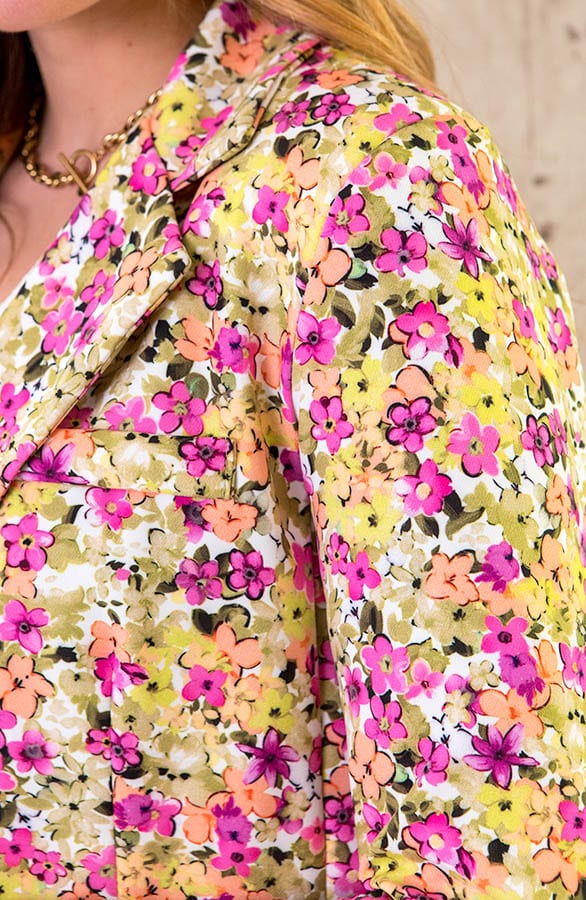Bloemenprint Blazer Roze Groen – shoparchief, foto 5