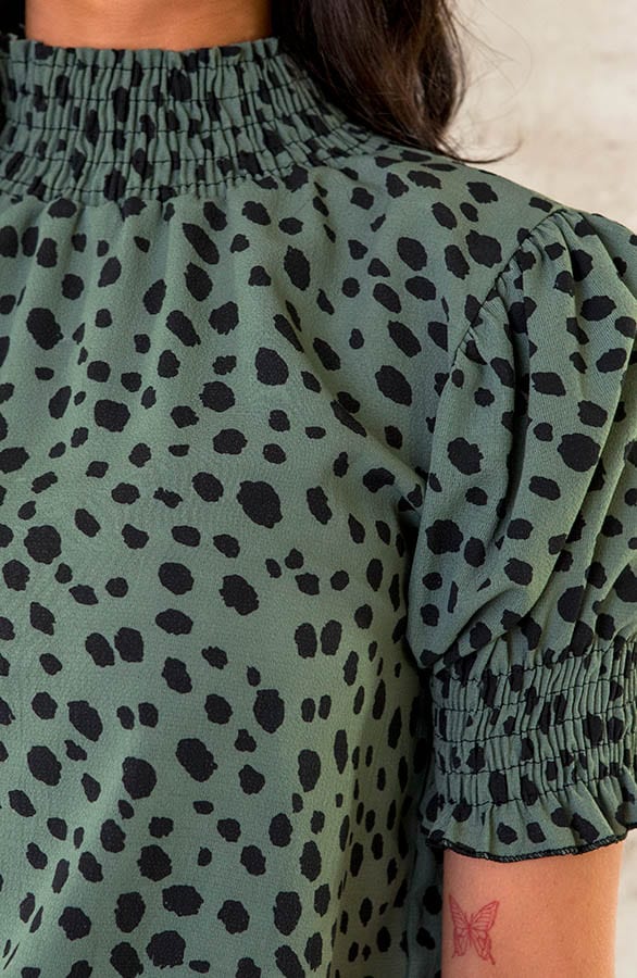 Cheetah Col Top Legergroen – shoparchief, foto 5
