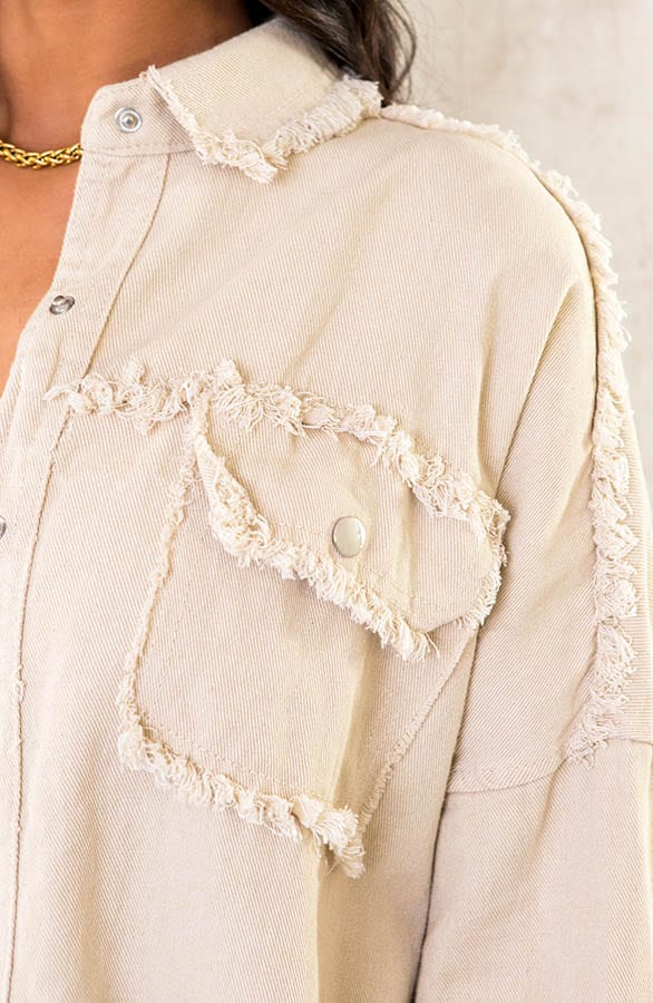 Embroidery Boho Jacket Beige – shoparchief, foto 6