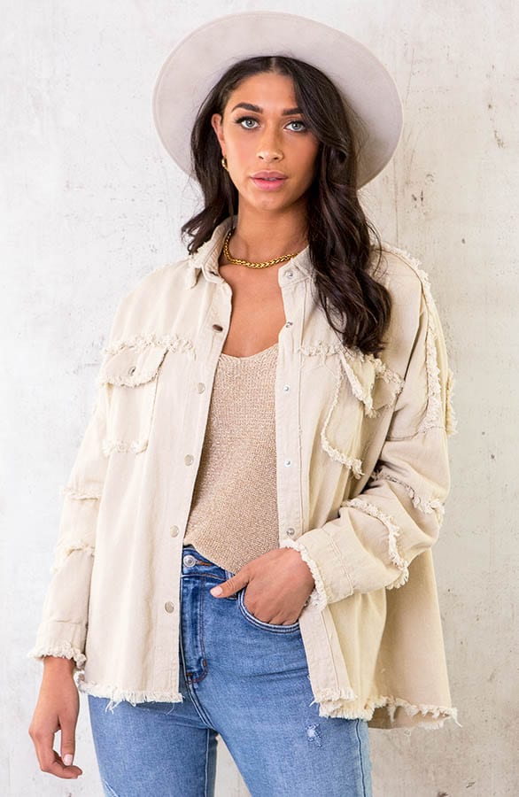 Embroidery Boho Jacket Beige – shoparchief, foto 4