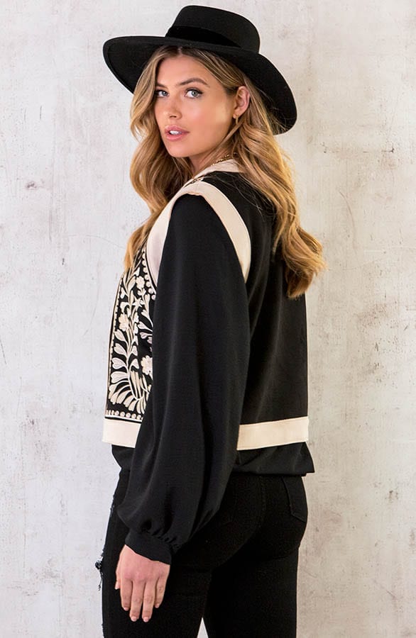 Gilet Boho Flower Beige – shoparchief, foto 4