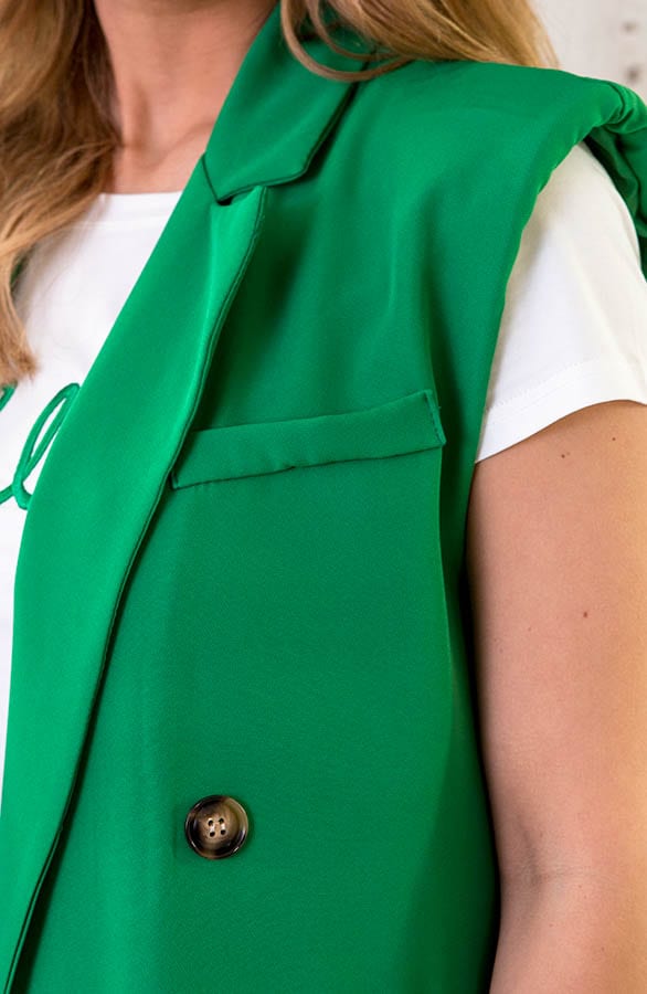 Oversized Gilet Bright Green – shoparchief, foto 5