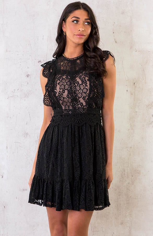 Kanten Luxury Dress Black – shoparchief, foto 2