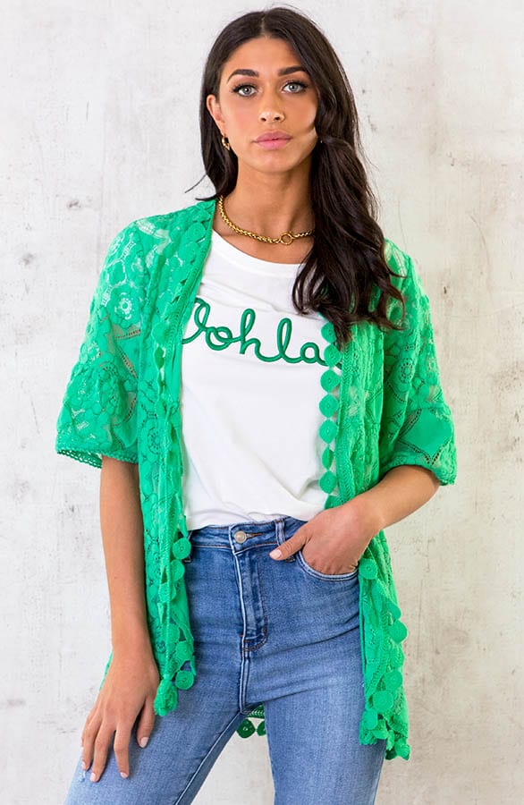 Oohlala T-shirt Wit Groen – shoparchief, foto 7