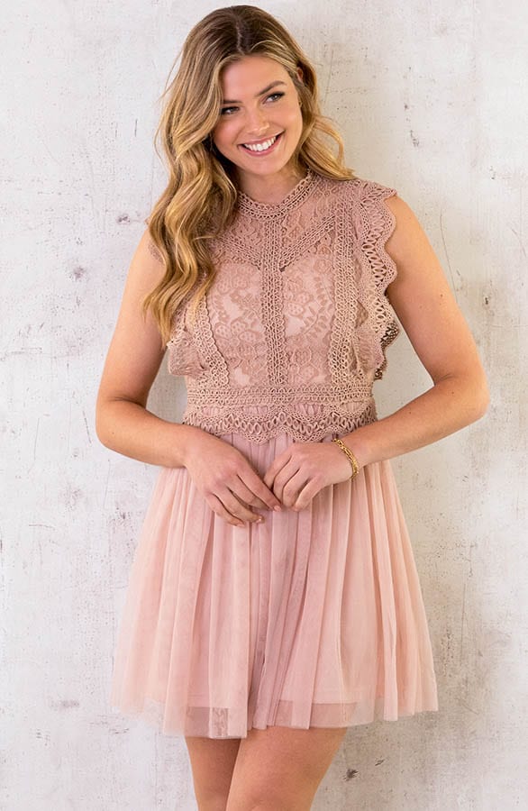 Luxury Kanten Tule Dress – shoparchief, foto 2