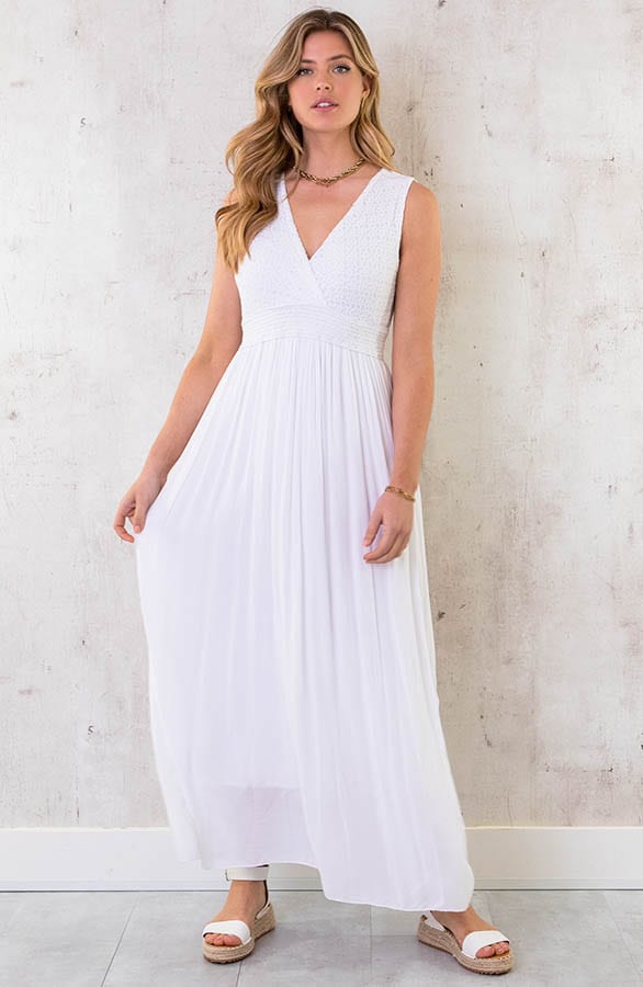 Maxi Jurk Kant Ecru – shoparchief, foto 2