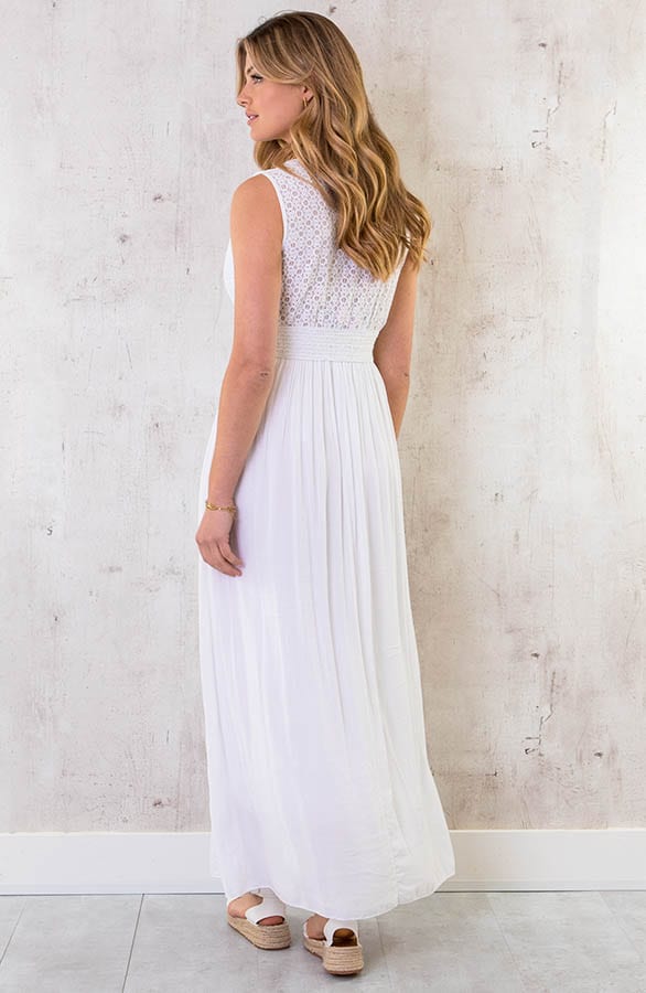 Maxi Jurk Kant Ecru – shoparchief, foto 4