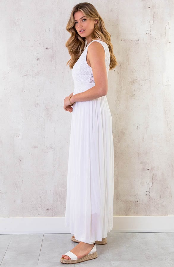 Maxi Jurk Kant Ecru – shoparchief, foto 3