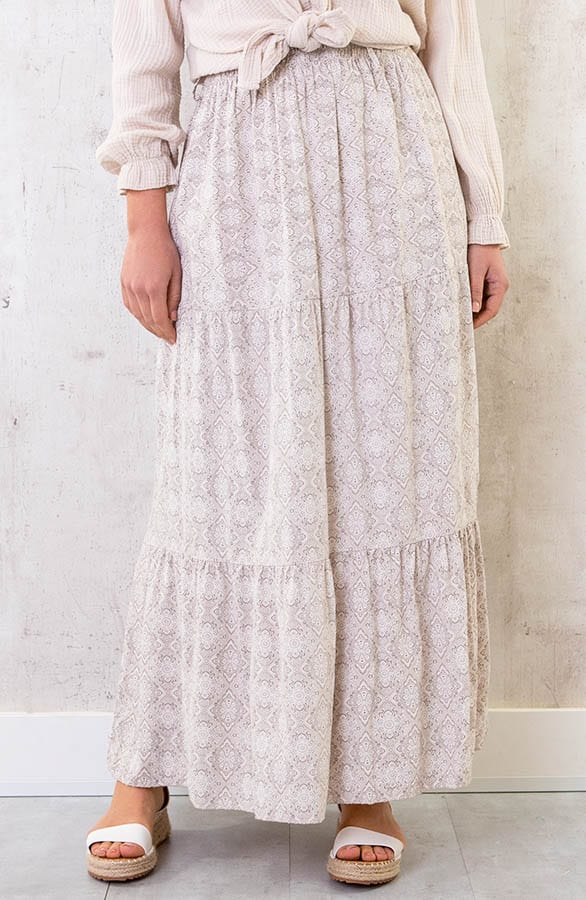 Maxi Rok Print Beige – shoparchief, foto 1