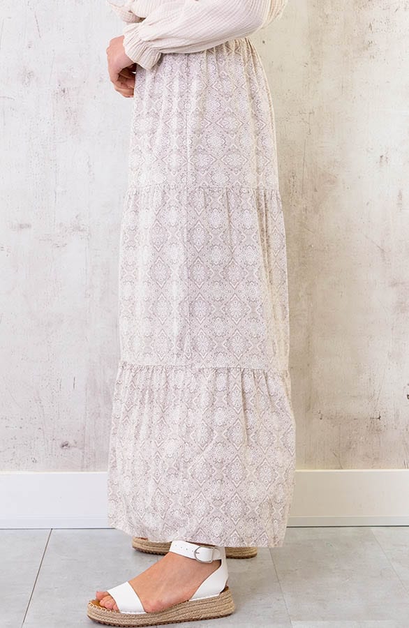 Maxi Rok Print Beige – shoparchief, foto 2