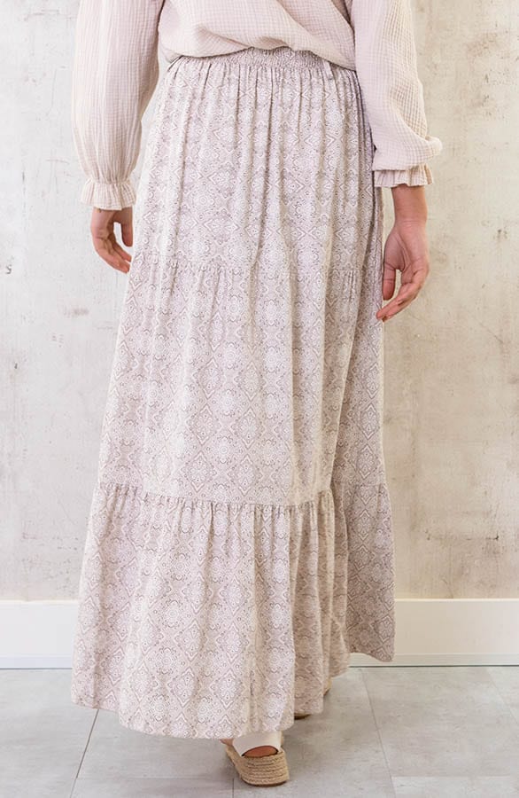 Maxi Rok Print Beige – shoparchief, foto 3