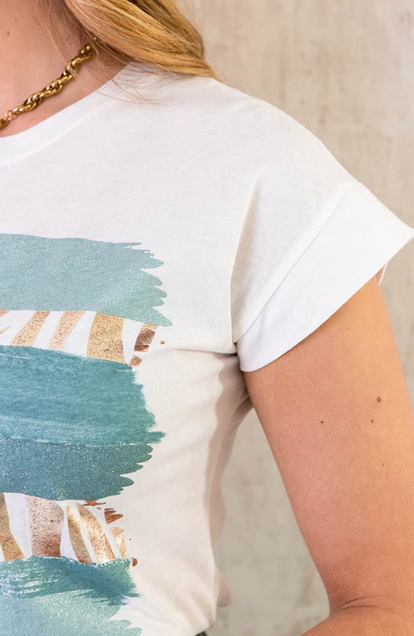 Metallic Zebra Top Mint – shoparchief, foto 9