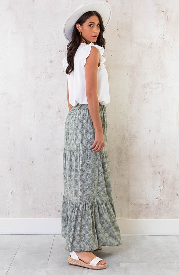 Maxi Rok Print Army – shoparchief, foto 6