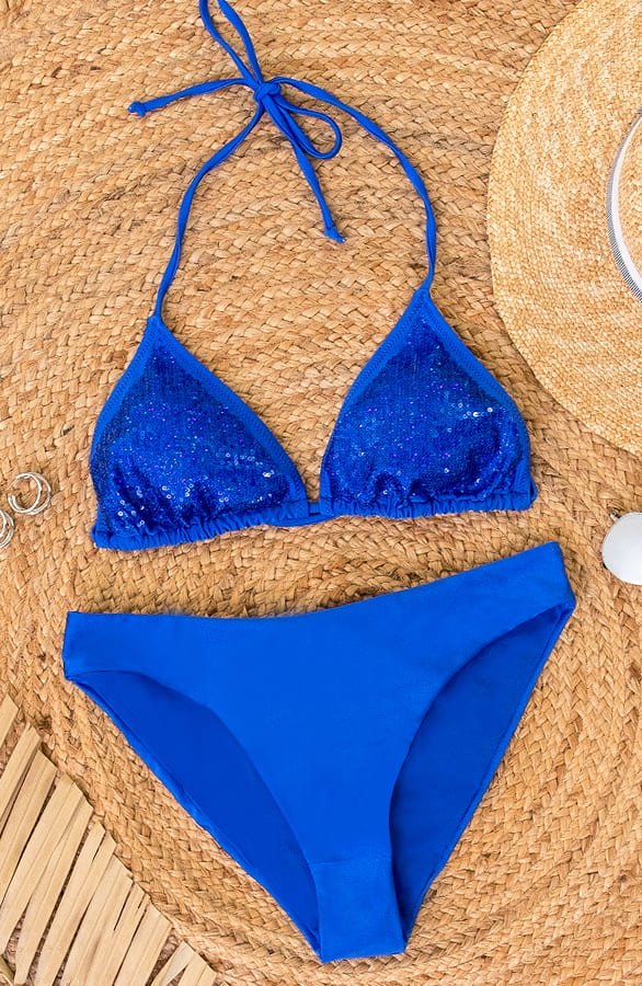 Pailletten Bikini Set Kobalt – shoparchief, foto 2