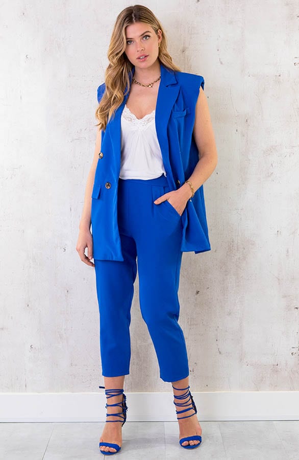 Oversized Gilet Kobalt – shoparchief, foto 6