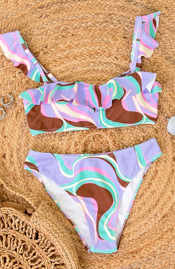 Retro Print Bikini Set – shoparchief, foto 2