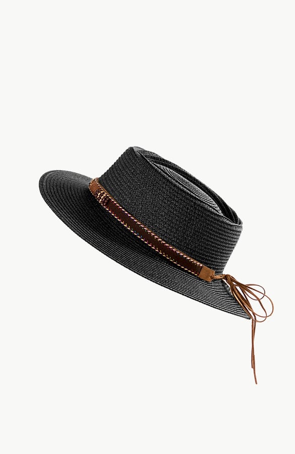 Rieten Boho Hoed Zwart – shoparchief, foto 1