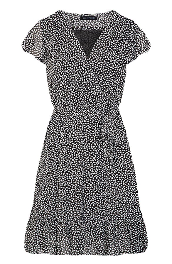 Ruffle Jurk Hartjes Zwart – shoparchief, foto 8