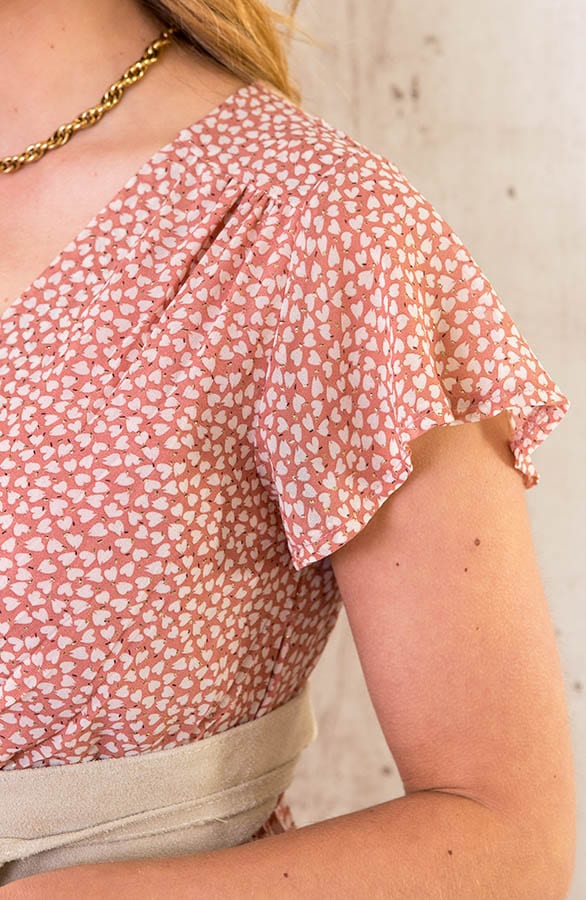 Ruffle Jurk hartjes roze – shoparchief, foto 5