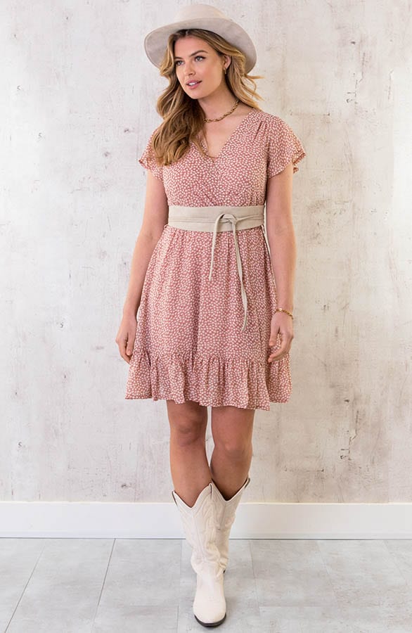 Ruffle Jurk hartjes roze – shoparchief, foto 6