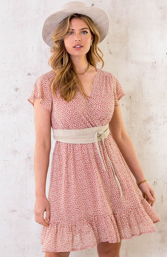 Ruffle Jurk hartjes roze – shoparchief, foto 1